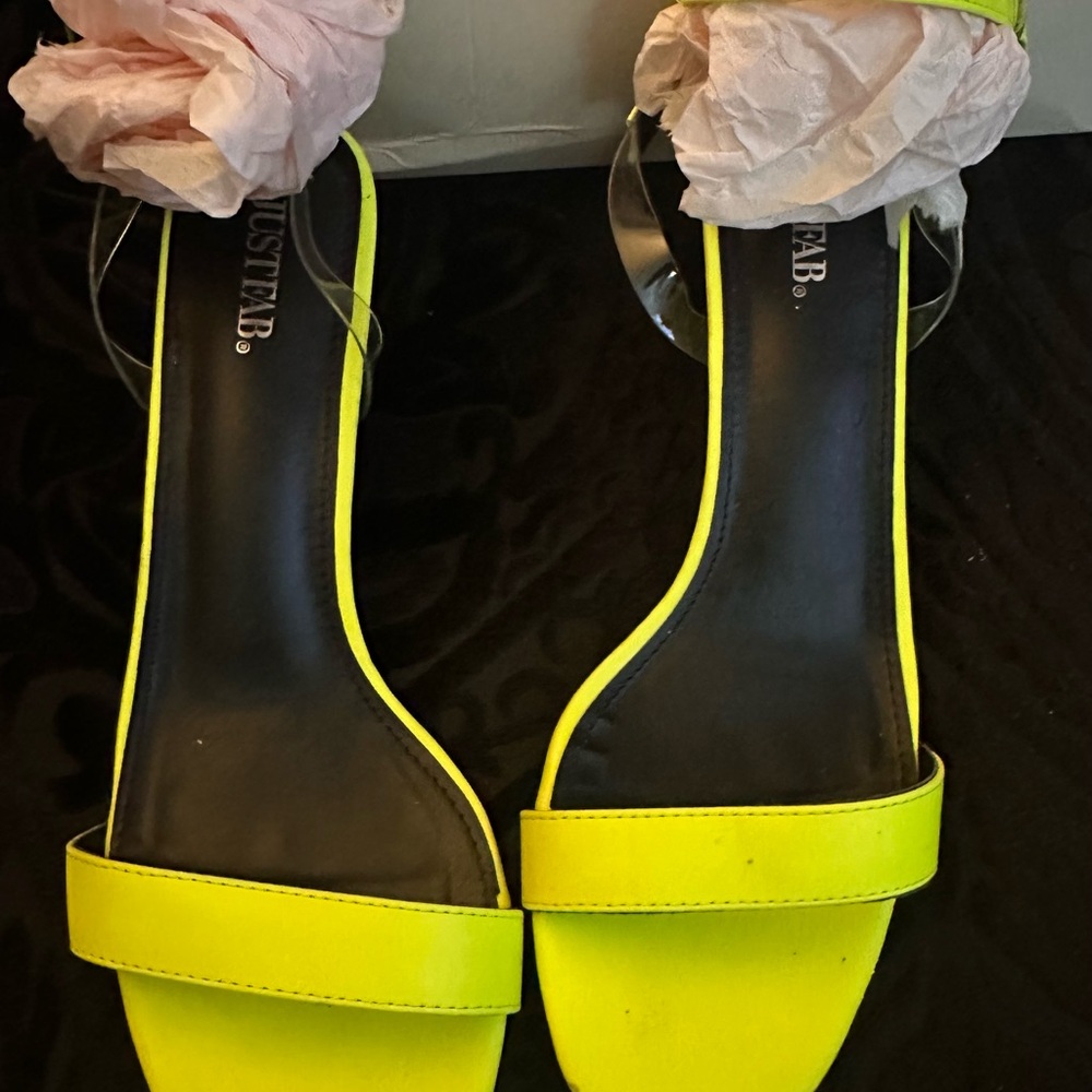 JustFab Neon Yellow Heels
